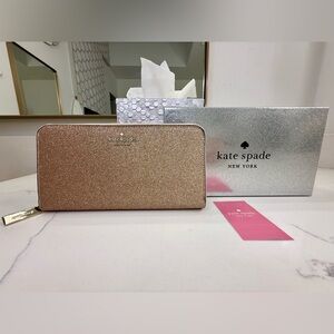 Kate Spade Sparkling Rose Gold Women's Wallet
